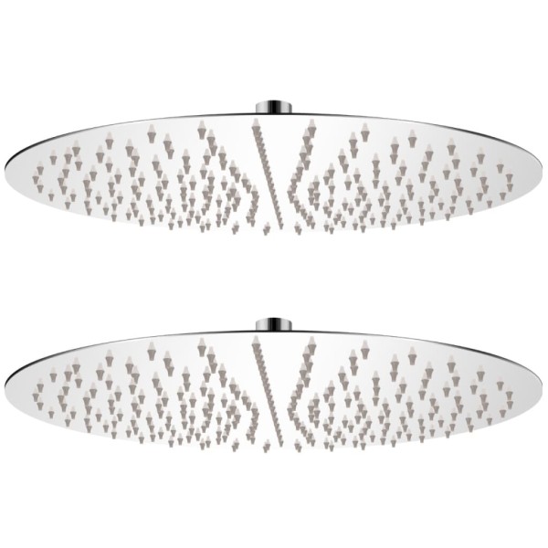 Rain shower heads, 2pcs., 40cm cross., stainless steel