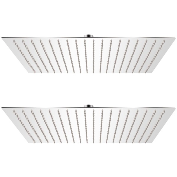 Rainwater shower heads, 2pcs., 50x50 cm, stainless steel
