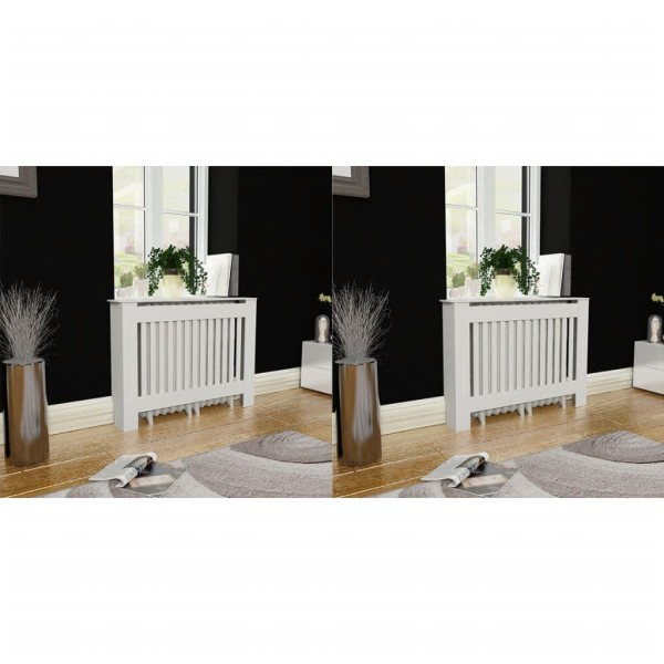 Radiator covers, 2pcs., white, 112cm, MDF