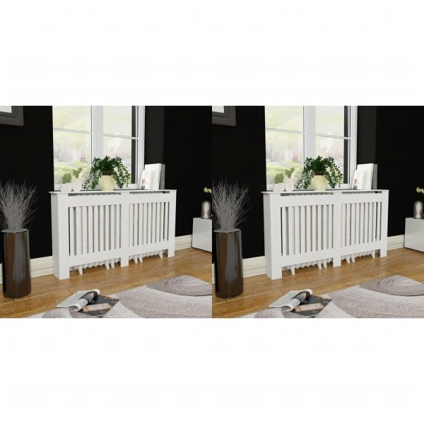 Radiator covers, 2pcs., white, 152cm, MDF