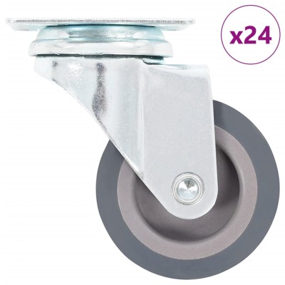 Wheels, 24pcs, swivel, 50mm