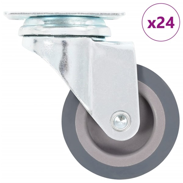 Wheels, 24pcs, swivel, 50mm