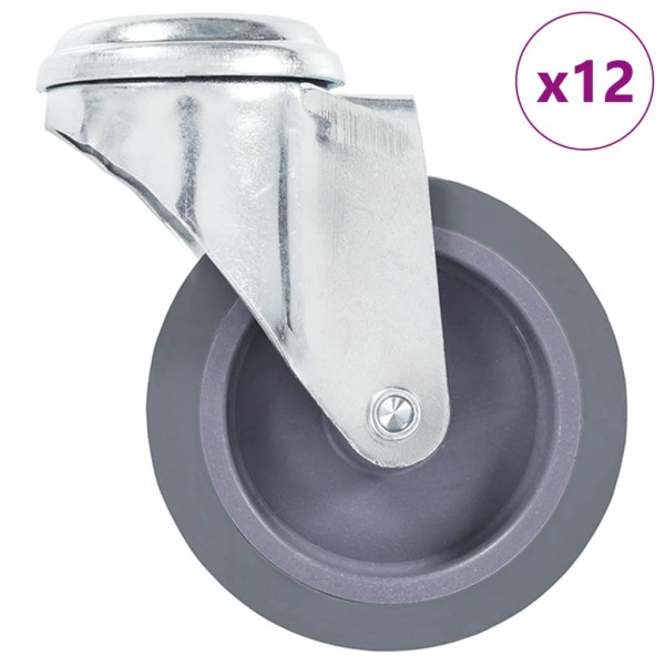 Wheels, 12pcs, 75mm, screw-mounted