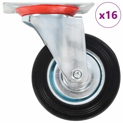 Wheels, 16pcs, 100mm, swivel