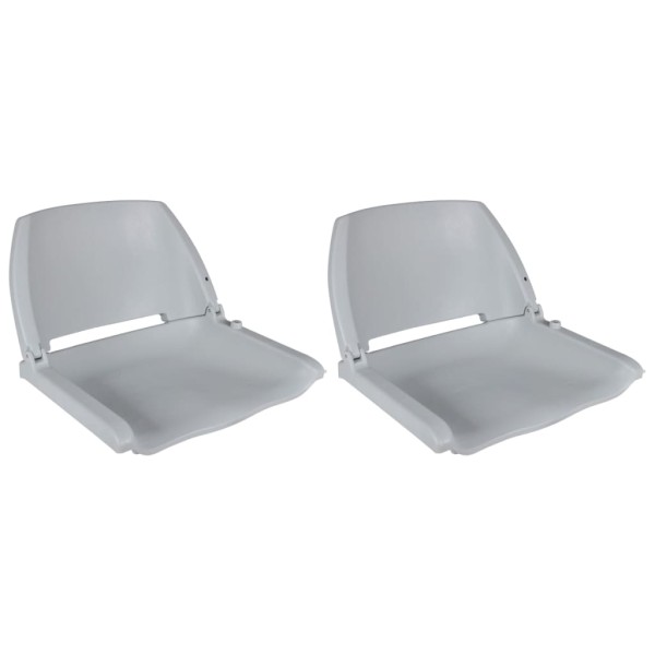 Boat seats, 2 pcs, grey, 41x51x48cm, without pads
