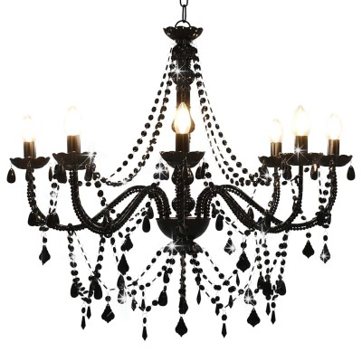 Cast with beads, black, 8 x...