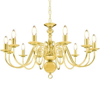Brush, golden, 12 x E14 bulbs