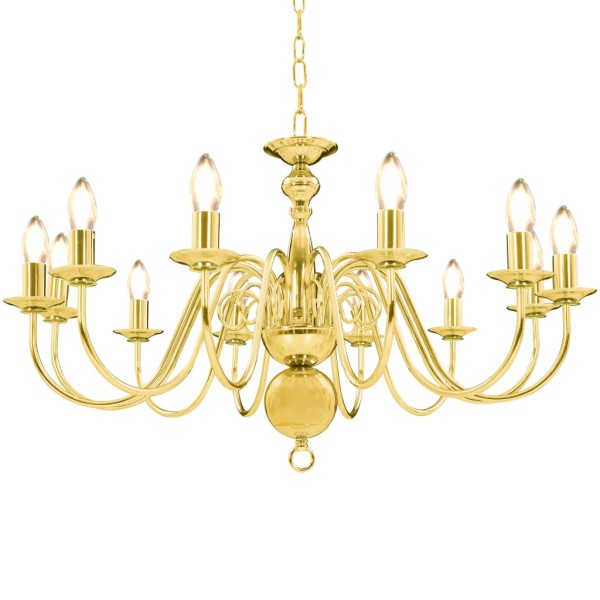 Brush, golden, 12 x E14 bulbs