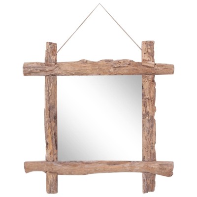 Mirror from logs, natural,...