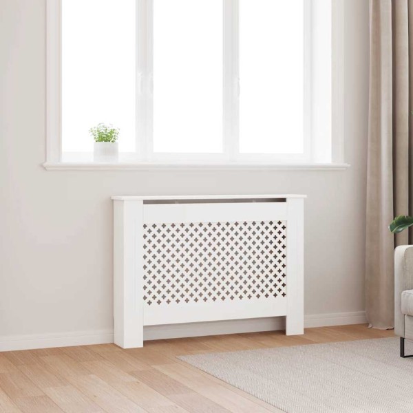 Radiator cover, white colour, 112x19x81,5cm, MDF
