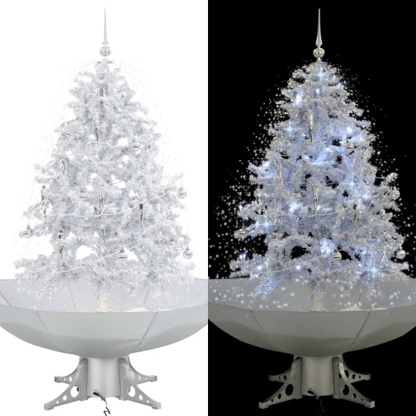 Christmas tree with snow fun. and umbrella