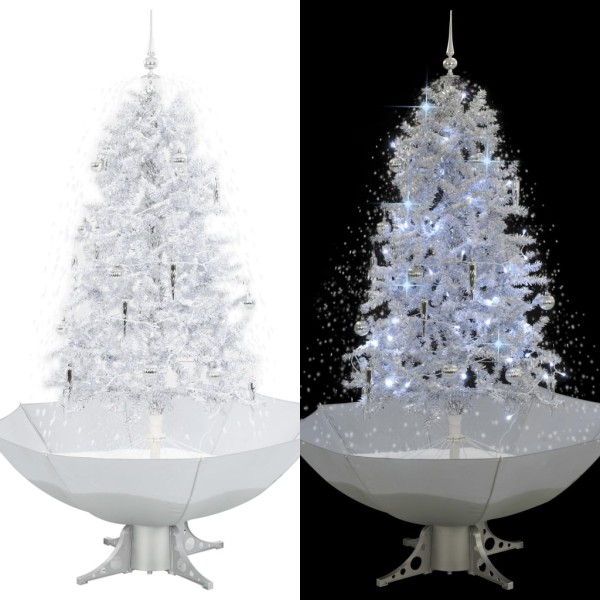 Christmas tree with snow fun. and umbrella