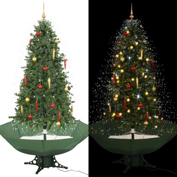 Christmas tree with snow fun. and umbrella
