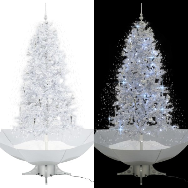 Christmas tree with snow fun. and umbrella