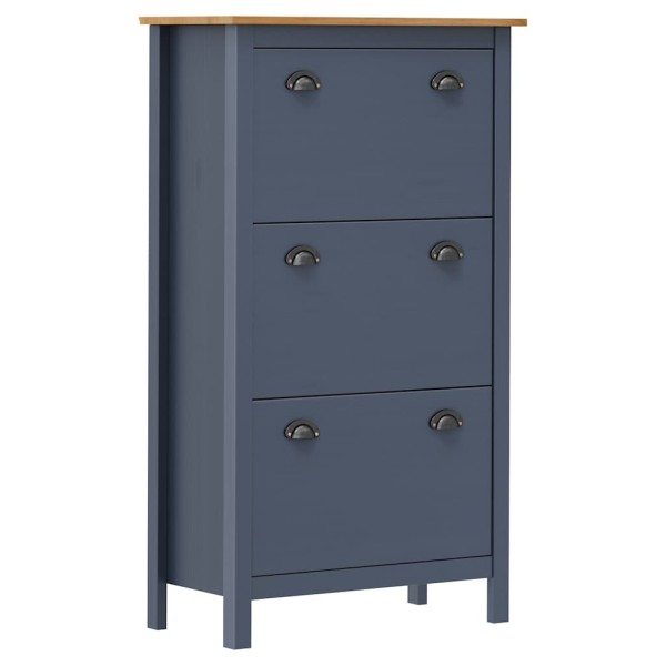 Cabinet for shoes Hill, gray, 72x35x124cm, pine array
