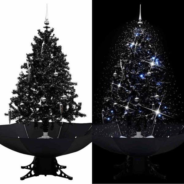 Eglute with snow function and umbrella based, black, 140cm, PVC