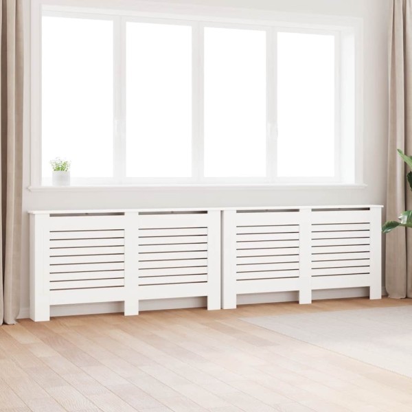 Radiator covers, 2pcs., white, 152x19x81,5cm, MDF