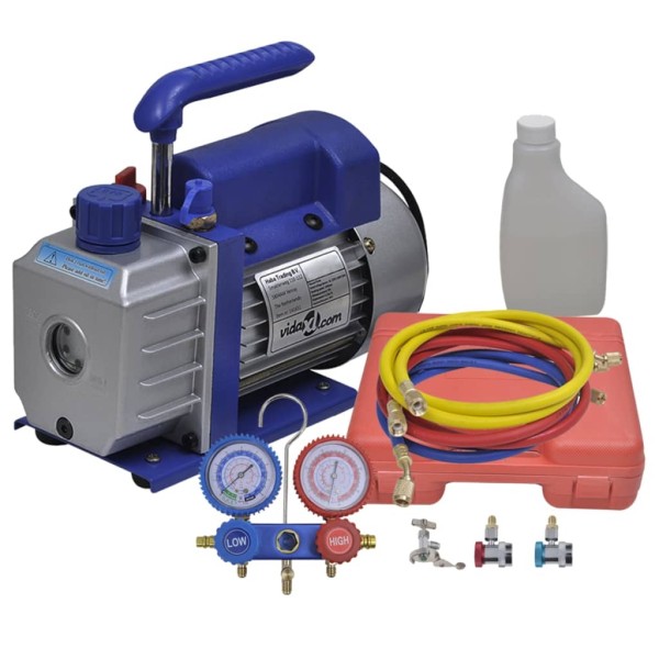 Vacuum pump with 2-way manifold set