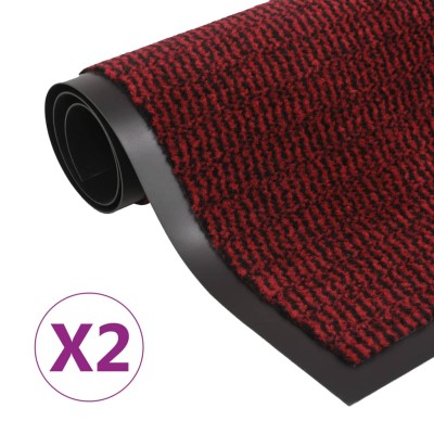 Door mats, 2pcs., red,...