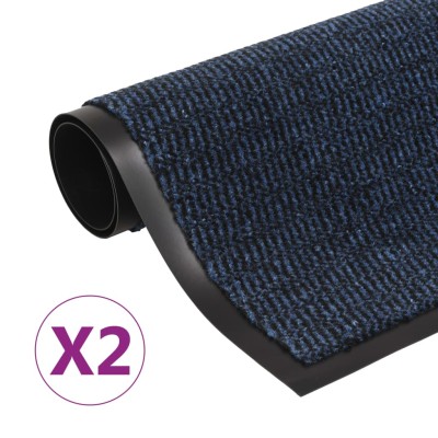 Door mats, 2pcs., blue,...