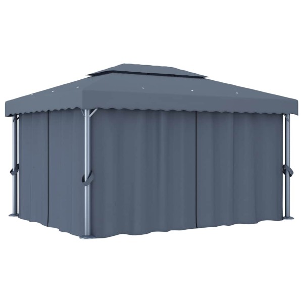 Marshal with curtains, anthracite colours, 4x3m