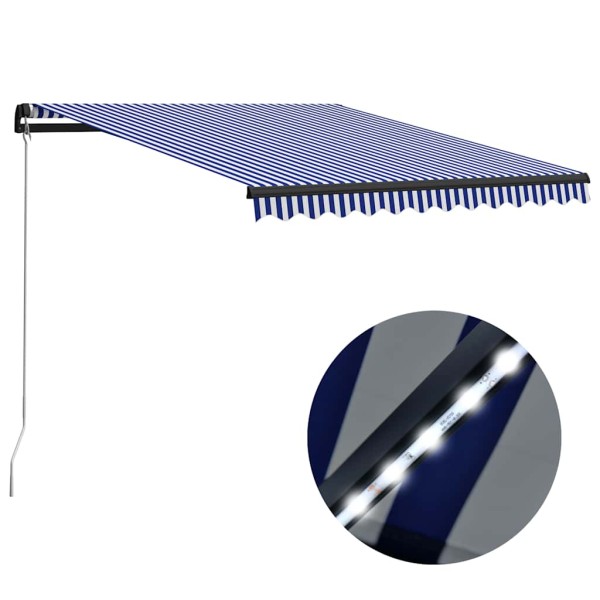Manually pulled marquis, blue and white, 300x250cm