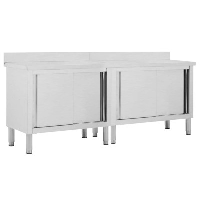 Desktop with sliding door,...