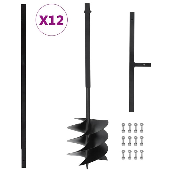 Ground drill with handle / Extension Pipe, 250mm, steel
