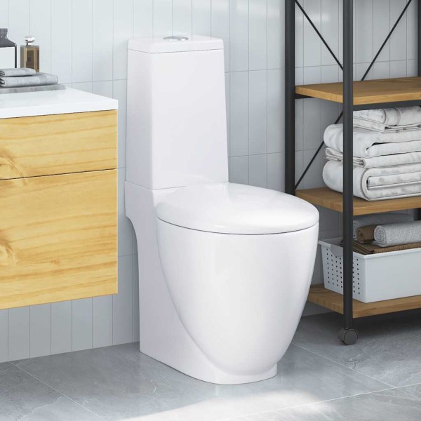 Clozet, white, round, ceramic