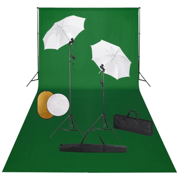 Studio suite with lighting / umbrella / background / reflex