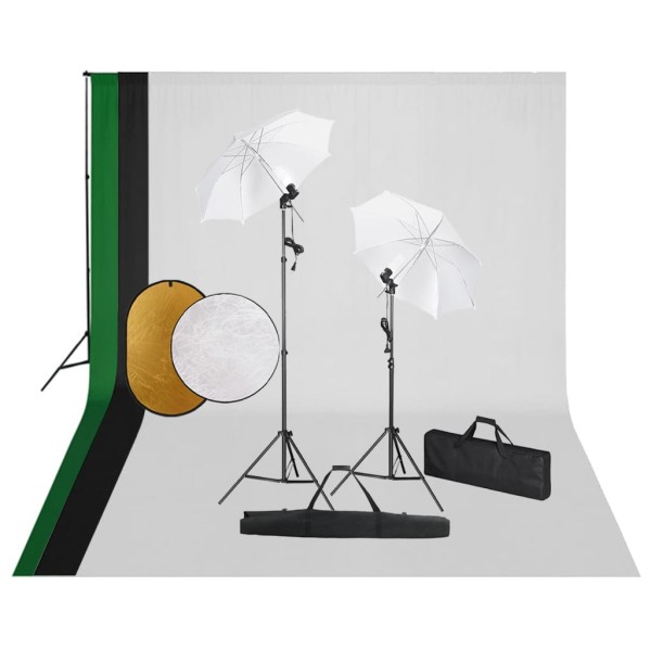 Studio suite with lighting, background and reflex