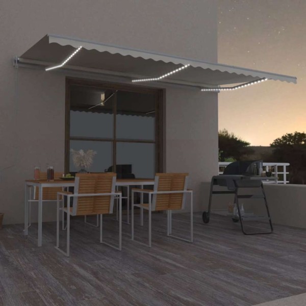Automatic markup with LED / wind sensor, creamy, 600x300cm