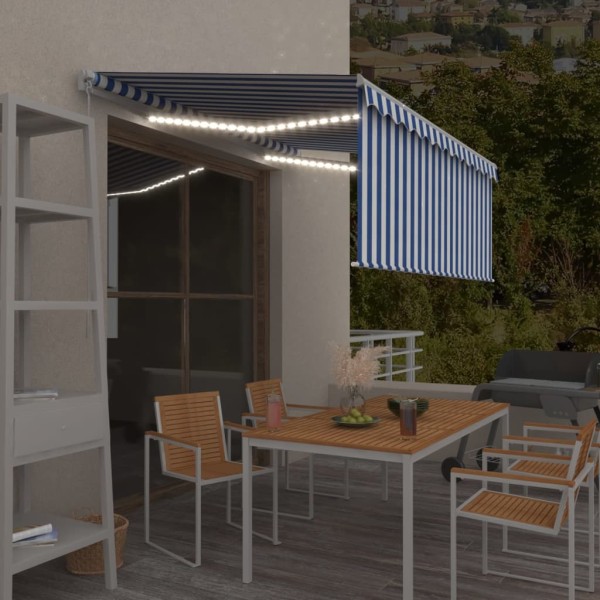 Manually pulled marquis, blue and white, 3x2,5m