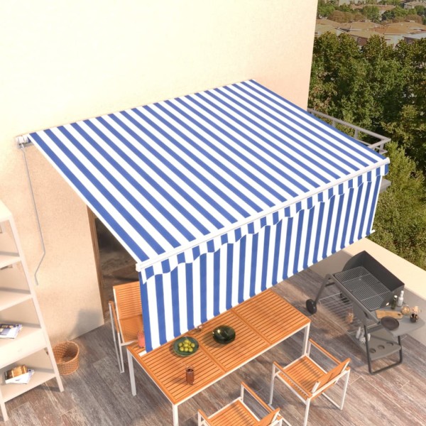Manually pulled marquis, blue and white, 4x3m