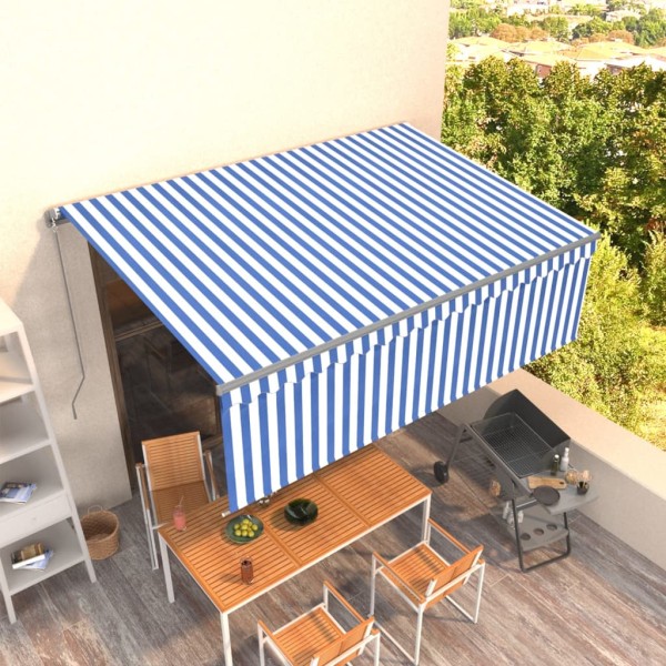 Manually pulled marquis, blue and white, 4x3m