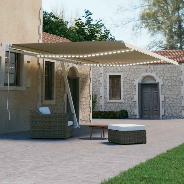 Automatic markup with LED / wind sensor, creamy, 600x300cm