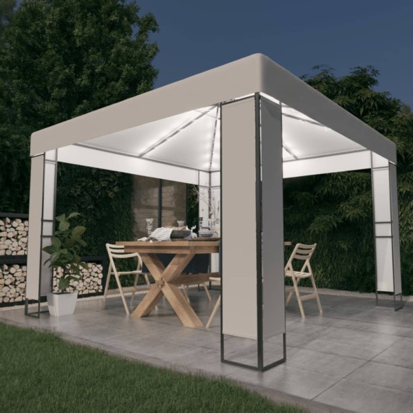 Light bulbs LED and double roof, white, 3x3m