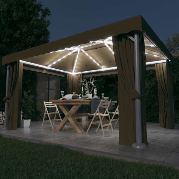 Light bulbs and curtains LED, savings, 4x3m