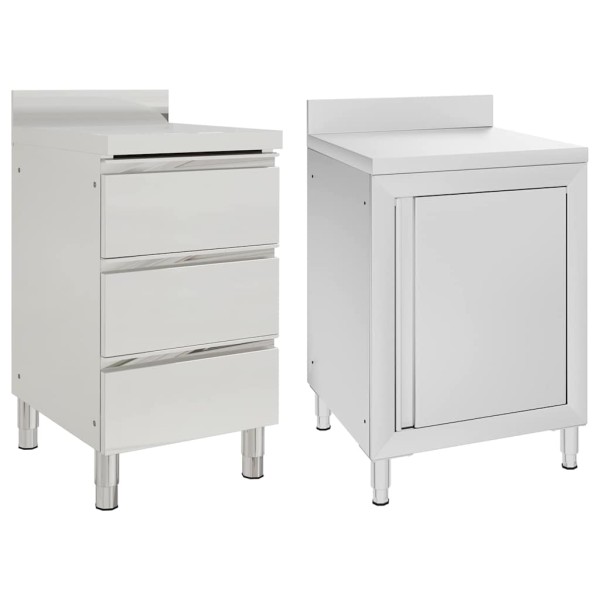 Kitchen cabinets, 2pcs, stainless steel