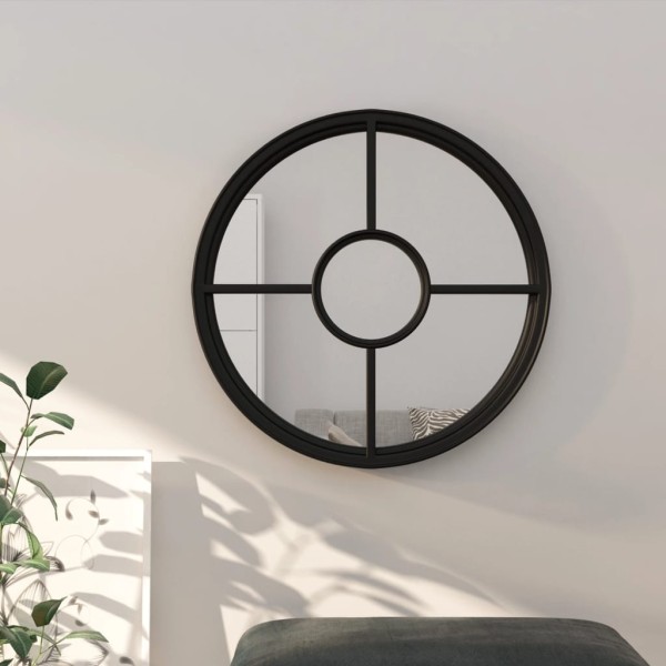 Mirror, black color, 60x4cm, iron, for internal use
