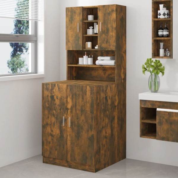 Washing machine cabinet, flue oak, treated wood