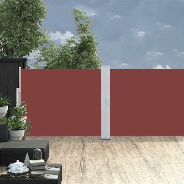 Pull out side yard partition, brown, 140x1200cm