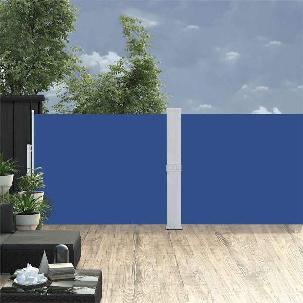 Pull out side yard partition, blue, 140x1200cm