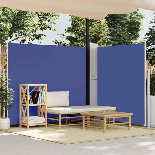 Pull out side yard partition, blue, 170x1200cm
