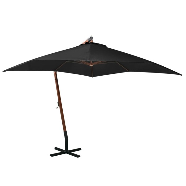 Casing garden umbrella with column, black, 3x3m, spruce array