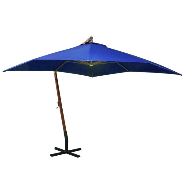 Casing garden umbrella with pole, blue, 3x3m, spruce array