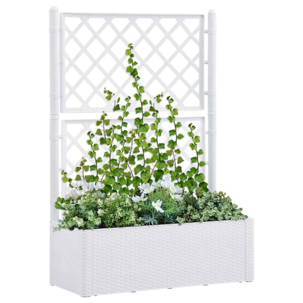Lovel with treilage and self-watering system, white