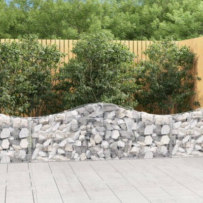 Curved gabion baskets,...