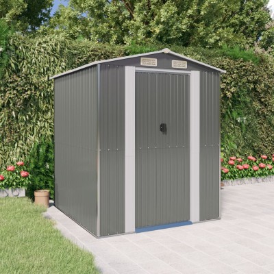 Garden shed, light grey,...