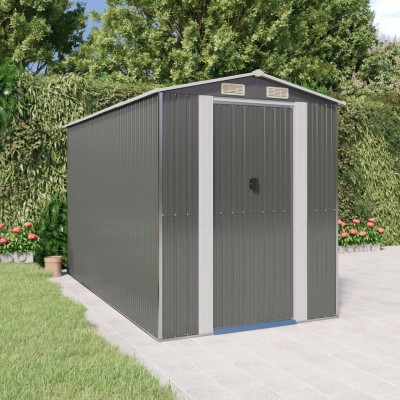 Garden shed, light grey,...